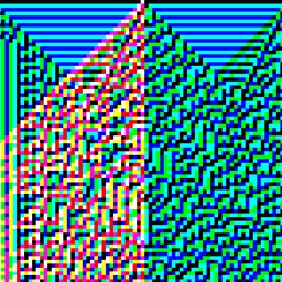 RGB Elementary Cellular Automaton #697